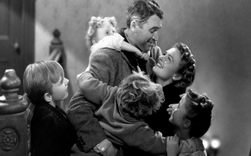 It’s a Wonderful Life of 1946 stars James Stewart and Donna Reed