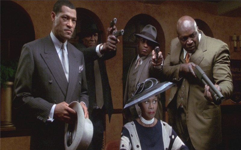 Laurence Fishburne , Chi McBride , Kevyn Morrow , J.W. Smith , and John Toles-Bey  in Hoodlum (1997)