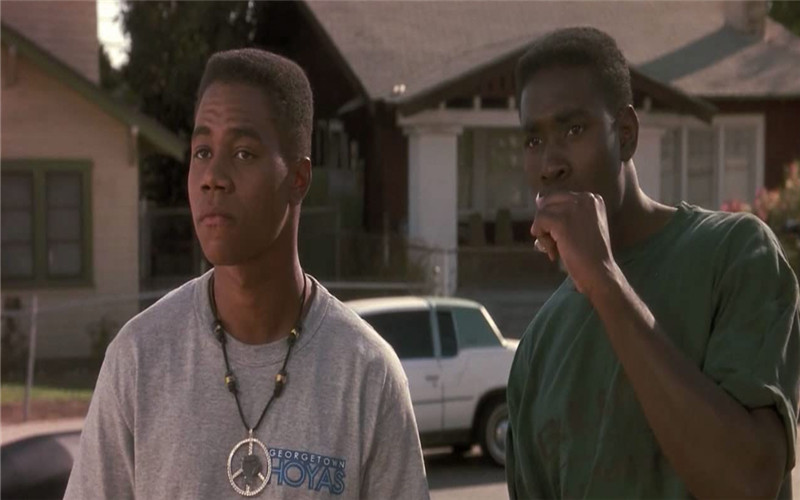 Cuba Gooding Jr. and Morris Chestnut in Boyz n the Hood (1991)